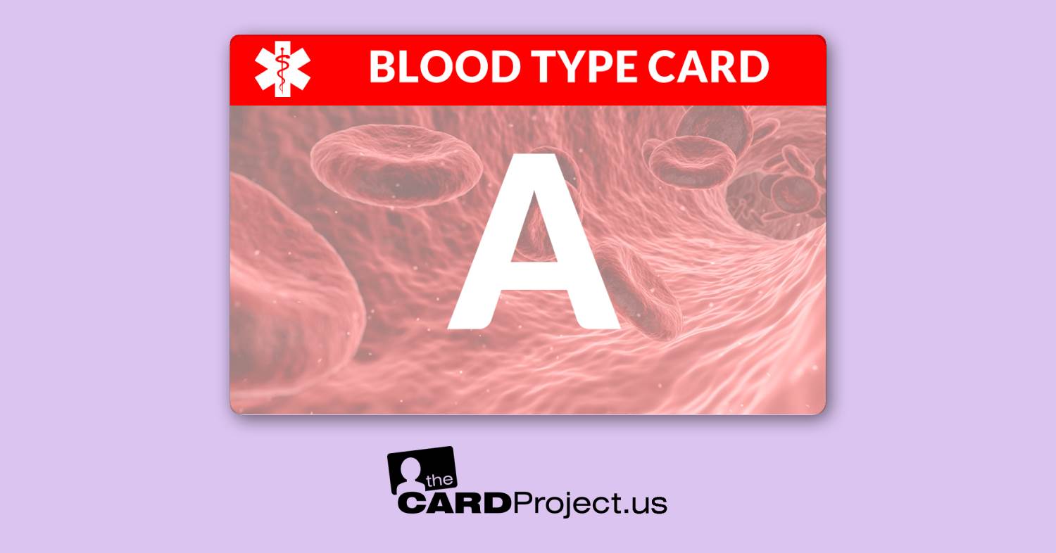 Blood Type A Card